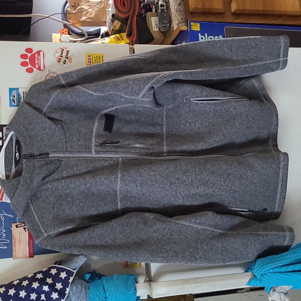 North face Heather Gordon Lyons hoodie full zip charcoal grey